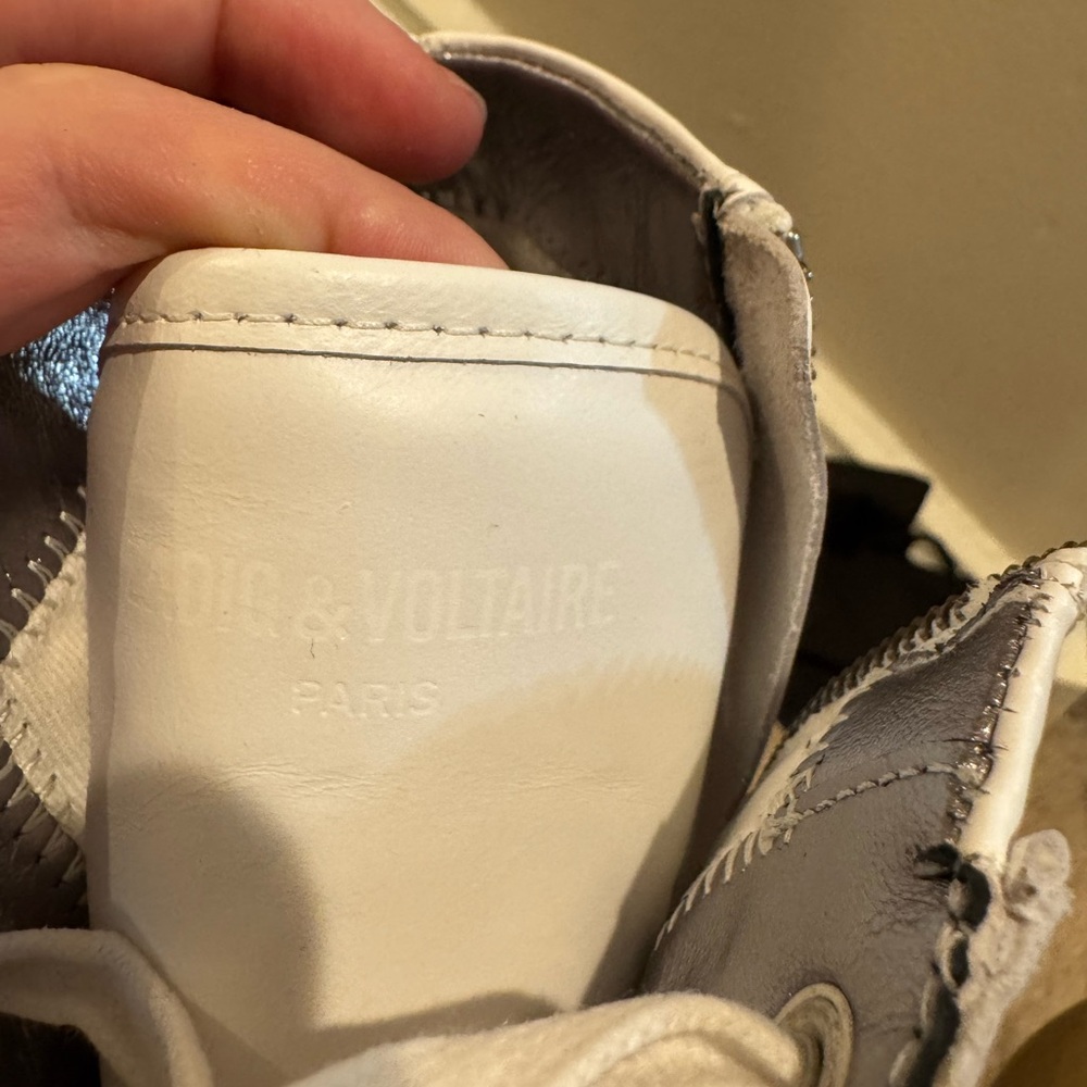 Zadig & Voltaire White High-Top Sneakers - Picture 7 of 8